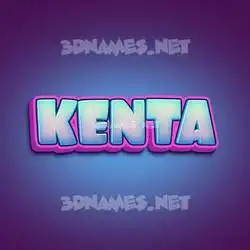 kenta in Phat Purple style - 3D name wallpaper