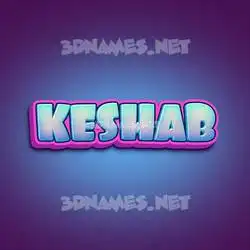 keshab in Phat Purple style - 3D name wallpaper