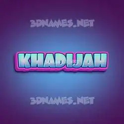 khadijah in Phat Purple style - 3D name wallpaper