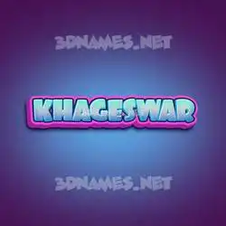 khageswar in Phat Purple style - 3D name wallpaper