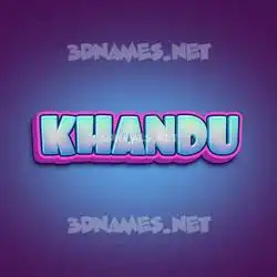 khandu in Phat Purple style - 3D name wallpaper