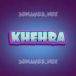 khehra in Phat Purple style - 3D name wallpaper