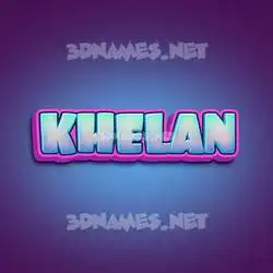 khelan in Phat Purple style - 3D name wallpaper