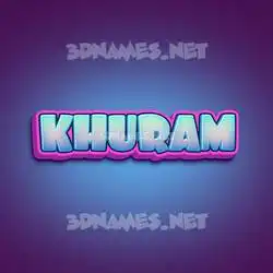 khuram in Phat Purple style - 3D name wallpaper