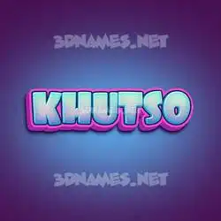 khutso in Phat Purple style - 3D name wallpaper