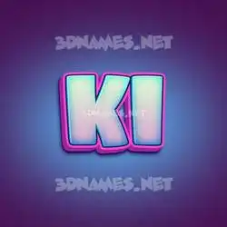 ki in Phat Purple style - 3D name wallpaper