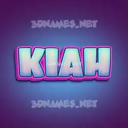 kiah in Phat Purple style - 3D name wallpaper