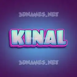 kinal in Phat Purple style - 3D name wallpaper