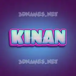 kinan in Phat Purple style - 3D name wallpaper