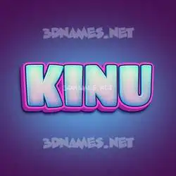 kinu in Phat Purple style - 3D name wallpaper