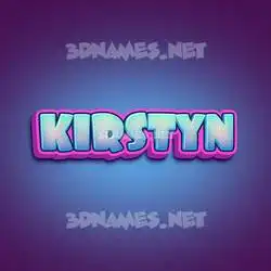 kirstyn in Phat Purple style - 3D name wallpaper