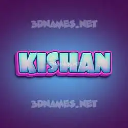 kishan in Phat Purple style - 3D name wallpaper