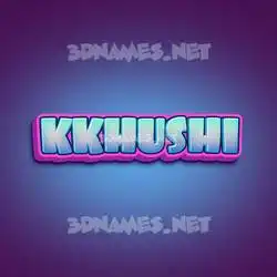 kkhushi in Phat Purple style - 3D name wallpaper