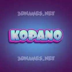 kopano in Phat Purple style - 3D name wallpaper