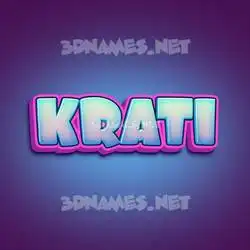 krati in Phat Purple style - 3D name wallpaper