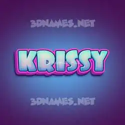krissy in Phat Purple style - 3D name wallpaper