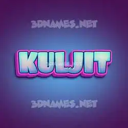 kuljit in Phat Purple style - 3D name wallpaper