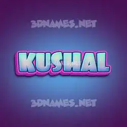 kushal in Phat Purple style - 3D name wallpaper