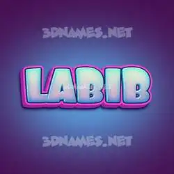 labib in Phat Purple style - 3D name wallpaper