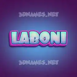 laboni in Phat Purple style - 3D name wallpaper