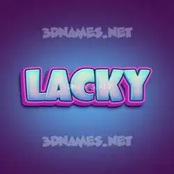 lacky in Phat Purple style - 3D name wallpaper