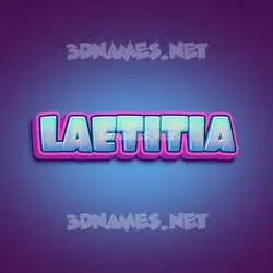laetitia in Phat Purple style - 3D name wallpaper