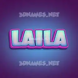 laila in Phat Purple style - 3D name wallpaper