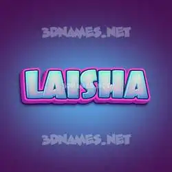 laisha in Phat Purple style - 3D name wallpaper