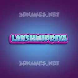 lakshmipriya in Phat Purple style - 3D name wallpaper