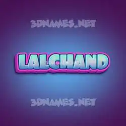 lalchand in Phat Purple style - 3D name wallpaper