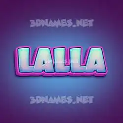 lalla in Phat Purple style - 3D name wallpaper