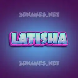 latisha in Phat Purple style - 3D name wallpaper