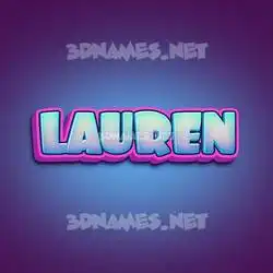 lauren in Phat Purple style - 3D name wallpaper