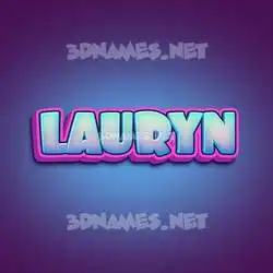 lauryn in Phat Purple style - 3D name wallpaper