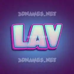 lav in Phat Purple style - 3D name wallpaper