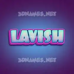 lavish in Phat Purple style - 3D name wallpaper