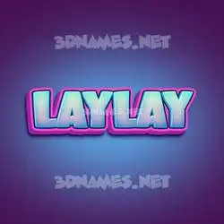 laylay in Phat Purple style - 3D name wallpaper