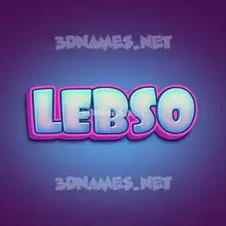 lebso in Phat Purple style - 3D name wallpaper