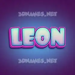 leon in Phat Purple style - 3D name wallpaper