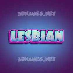 lesbian in Phat Purple style - 3D name wallpaper