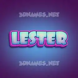 lester in Phat Purple style - 3D name wallpaper