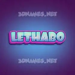 lethabo in Phat Purple style - 3D name wallpaper
