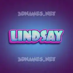lindsay in Phat Purple style - 3D name wallpaper