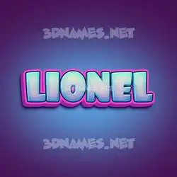 lionel in Phat Purple style - 3D name wallpaper