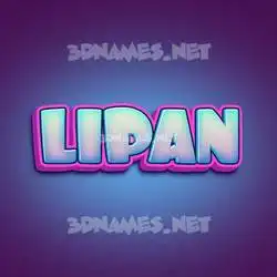 lipan in Phat Purple style - 3D name wallpaper