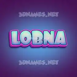 lobna in Phat Purple style - 3D name wallpaper