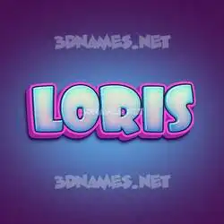loris in Phat Purple style - 3D name wallpaper