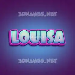 louisa in Phat Purple style - 3D name wallpaper