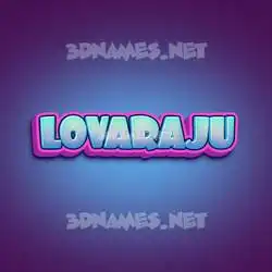 lovaraju in Phat Purple style - 3D name wallpaper