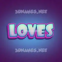 loves in Phat Purple style - 3D name wallpaper